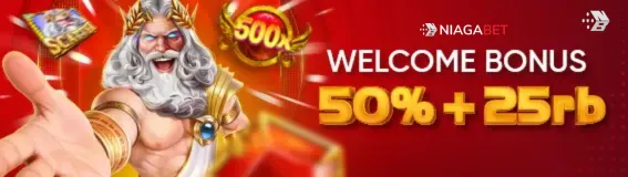 Welcome bonus 50% dan 25 ribu